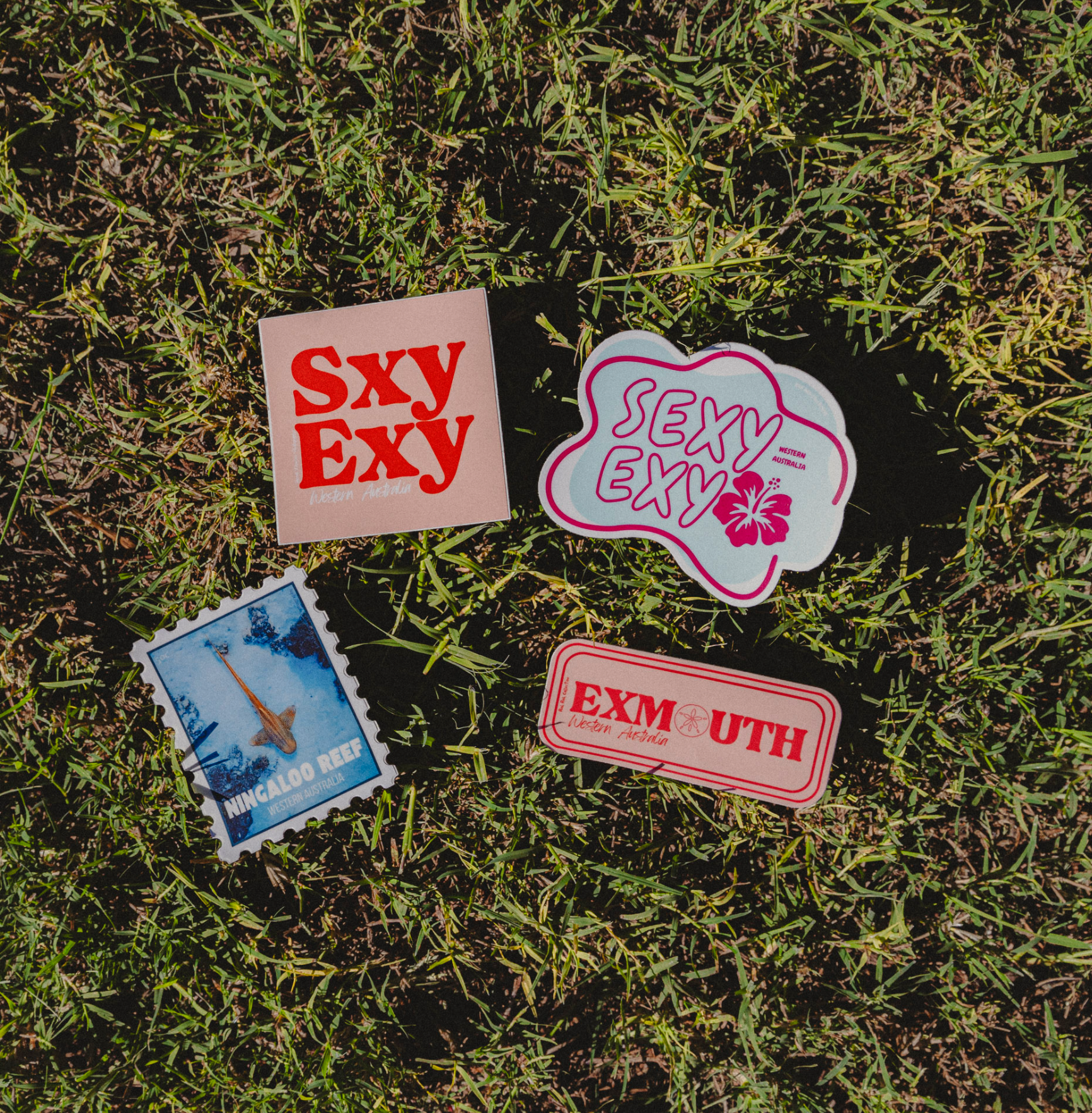 Exmouth Pink Sticker Pack