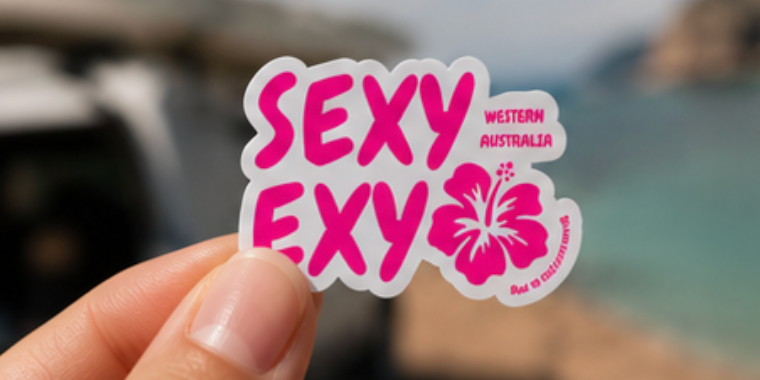 Sexy Exy Classic Hibiscus Sticker